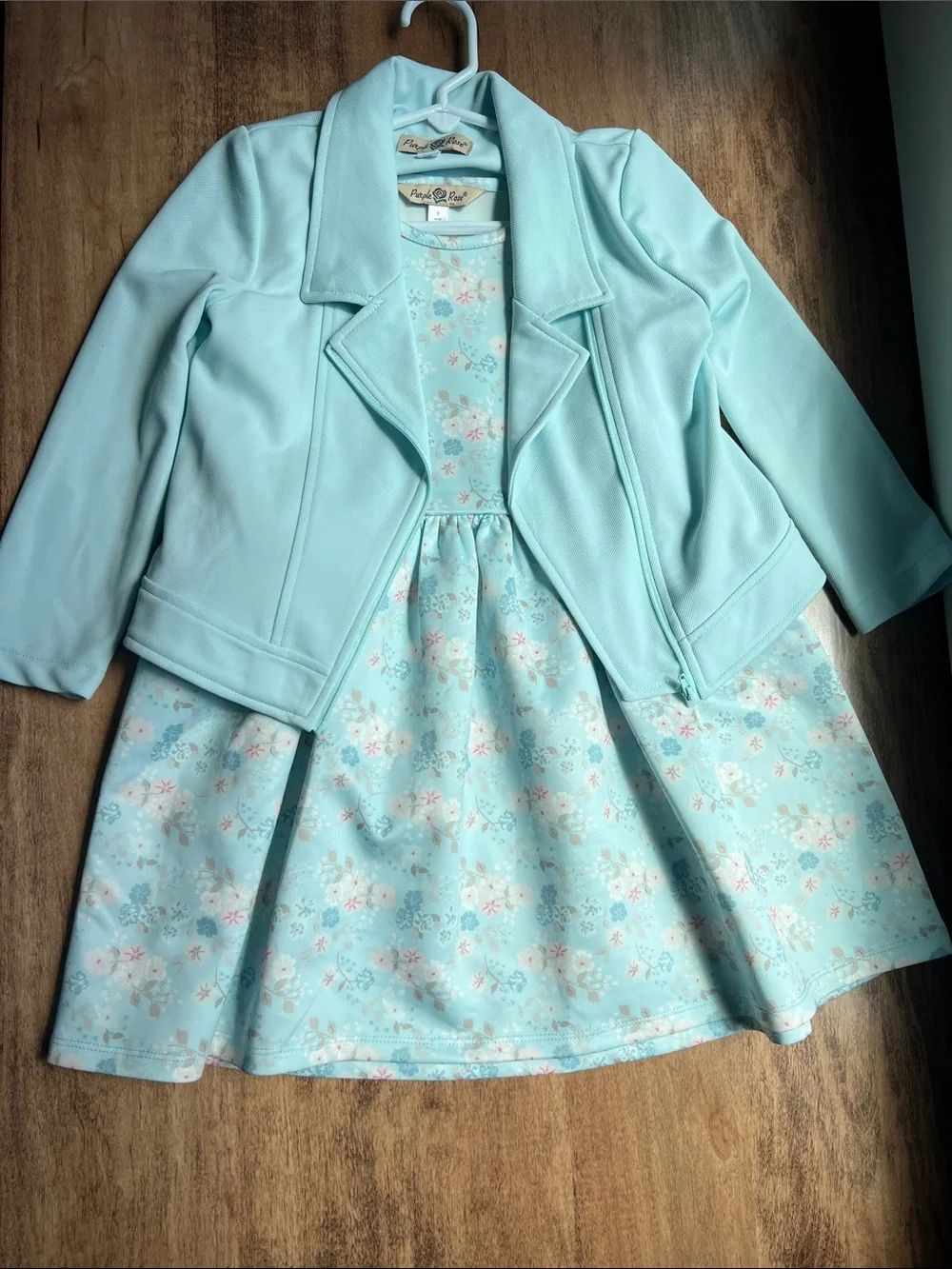 NWT Light Blue Girls' Dress & Jacket Set - Brand Not Visible